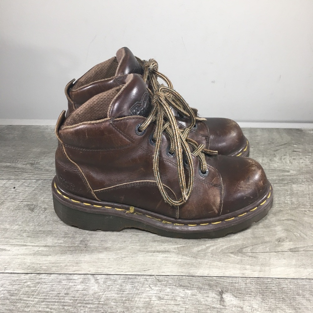 Vintage Dr. Martens 8444 Docs Leather Work Combat Womens Boots Size UK 4 US 6